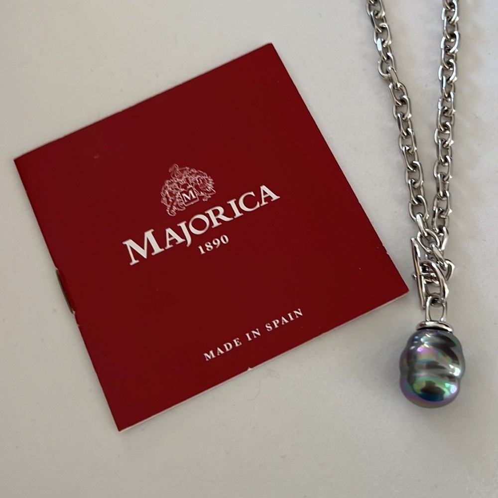Majorica toggle pearl necklace - made in Spain.
